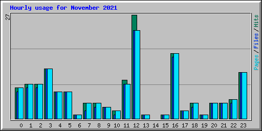 Hourly usage for November 2021