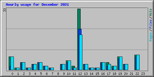 Hourly usage for December 2021