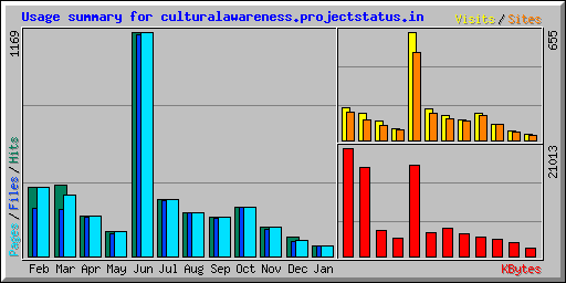 Usage summary for culturalawareness.projectstatus.in